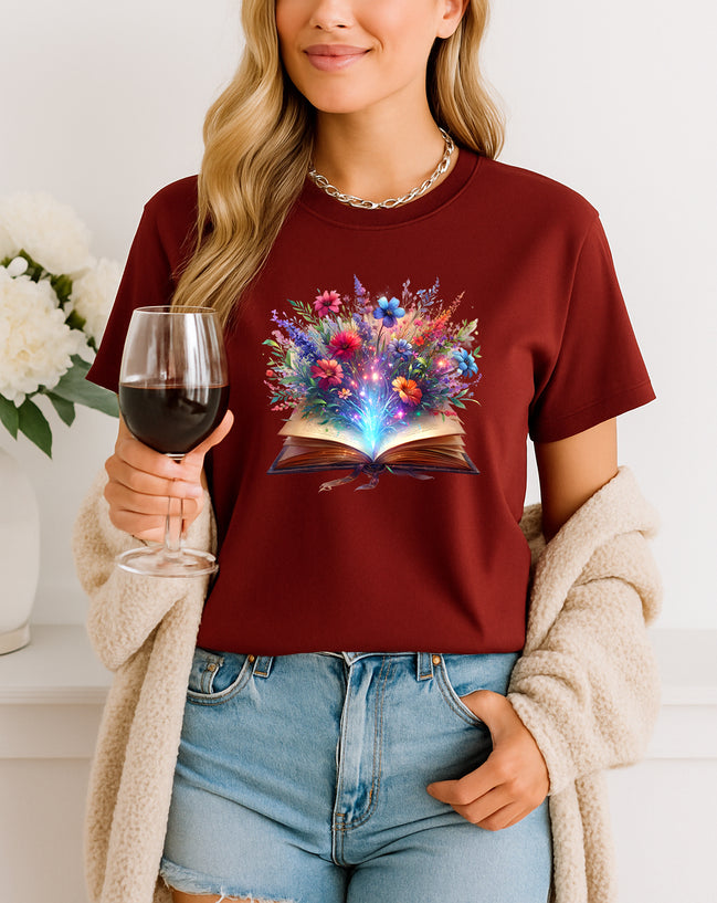 Floral Book T-Shirt