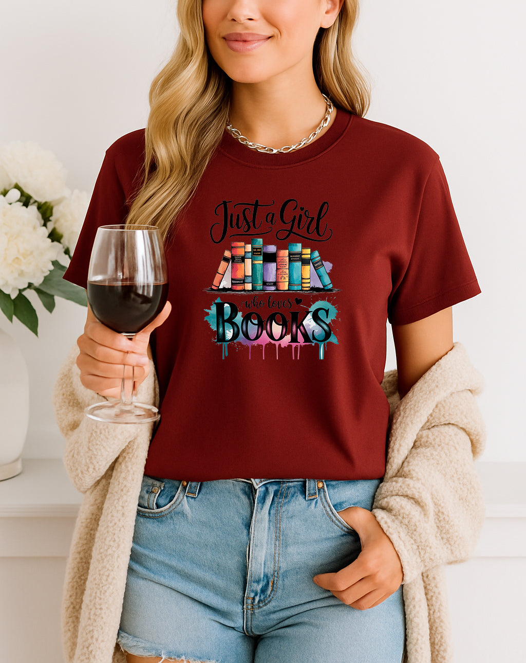 Just a Girl Who Loves Books T-Shirt