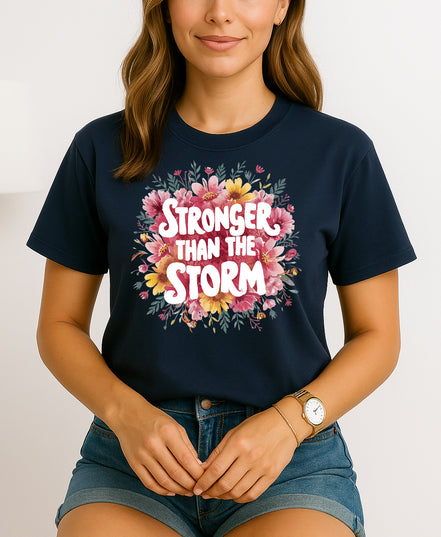 Stronger Than the Storm Floral Tee