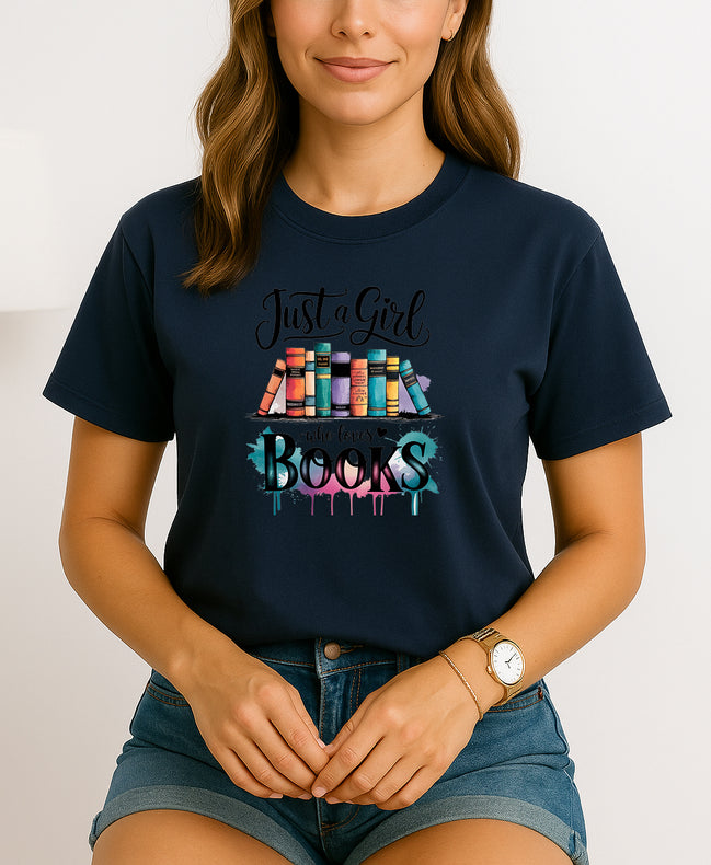 Just a Girl Who Loves Books T-Shirt
