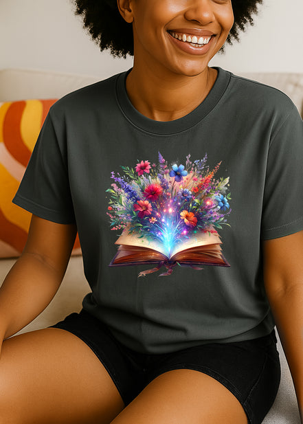 Floral Book T-Shirt
