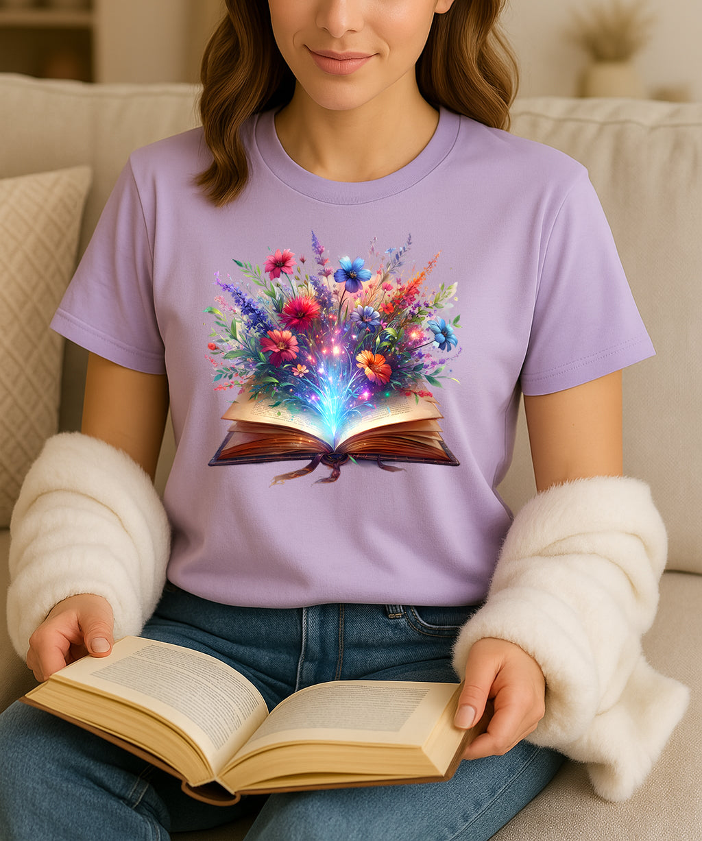 Floral Book T-Shirt
