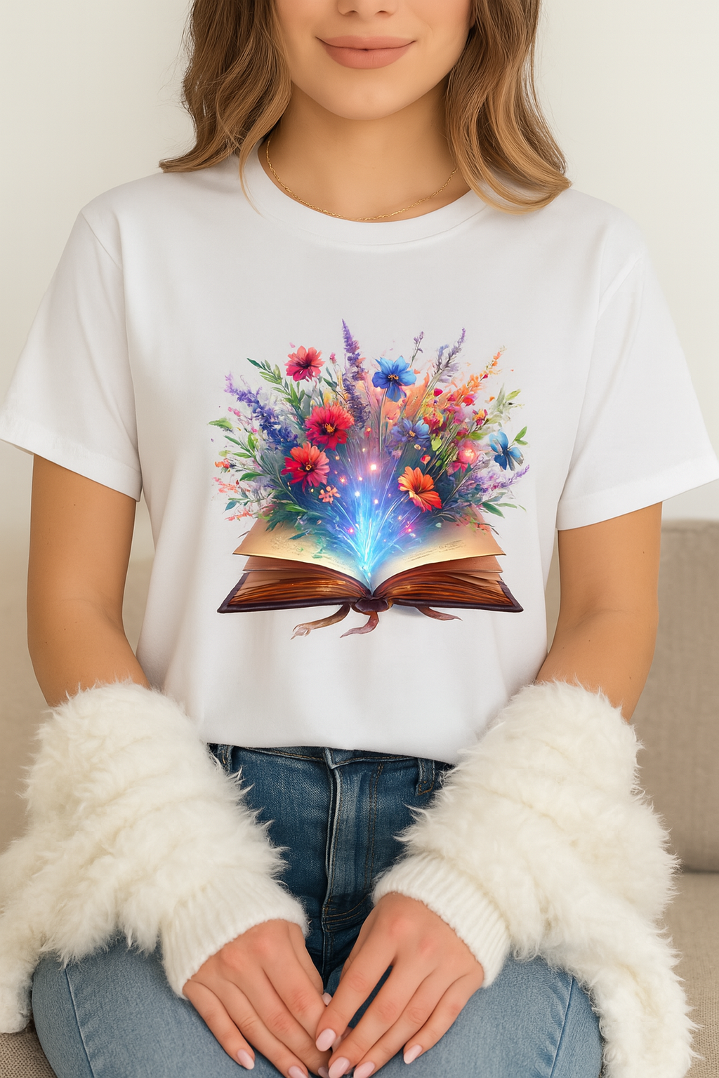 Floral Book T-Shirt