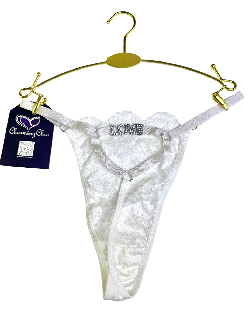 Custom Love Lace Thong – Personalized Romantic Lingerie