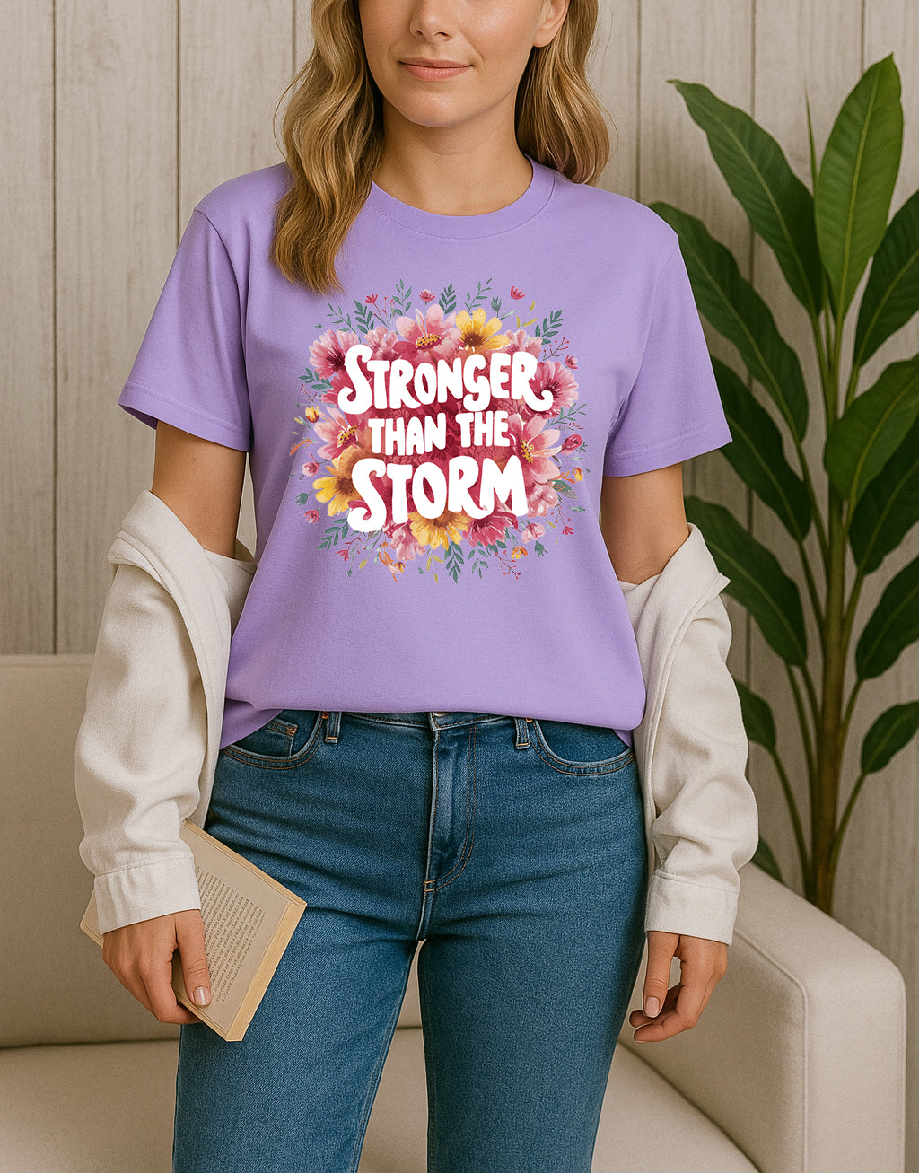 Stronger Than the Storm Floral Tee
